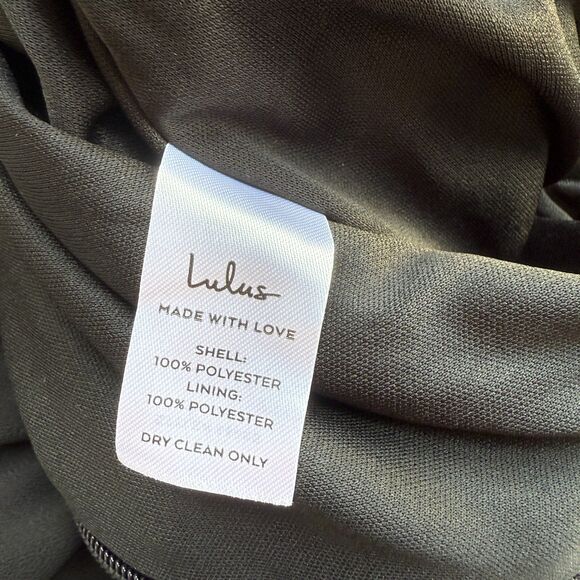 Lulus Thoughts of Hue Black Surplice Maxi Dress Size Medium - Picture 12 of 14